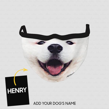 Personalized Dog Gift Idea - Samoyed The Whole Cute Face Zoom In For Dog Lovers - Cloth Mask